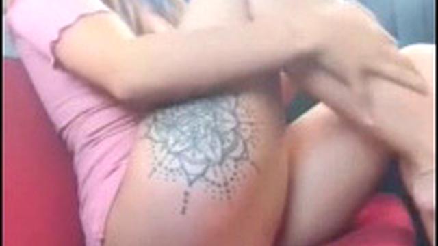 Hot brunette masturbates in the car