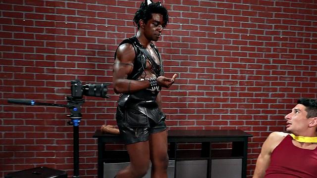 cosplay bottom bareback banged after riding dildo