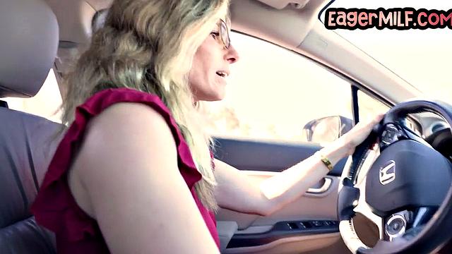 Stunning amateur MILF assfucked POV after car ride