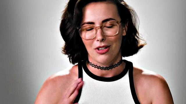 Cutie gently jerking pussy with fingers