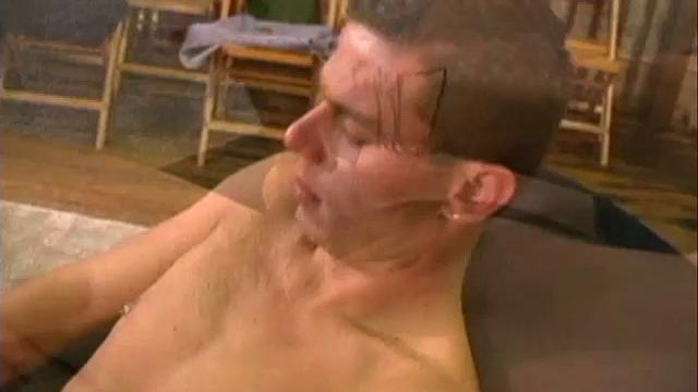 If this buff boy strips and starts jacking off in front of you, which he's about to do, it would be hard not to watch.