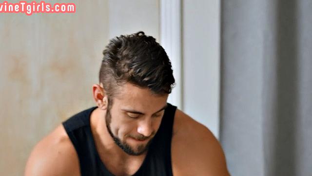 TS doll with big pierced boobs bareback fucked by stud