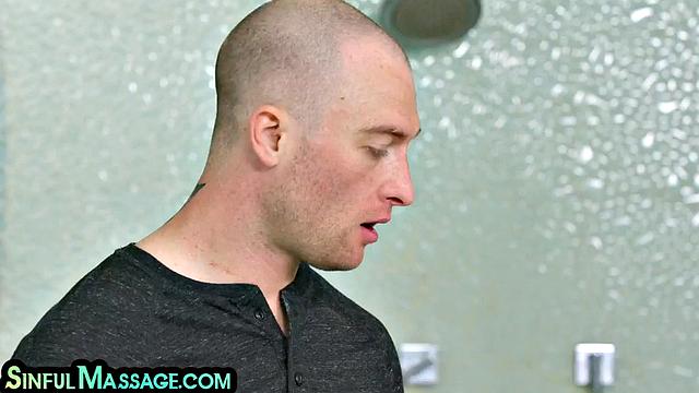 Petite blonde masseuse pussyfucked