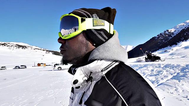 Ass fucked snowy babe smashed by BF after public BJ