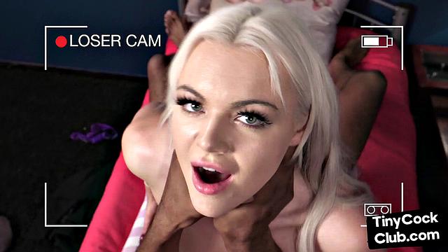 Cheating wife fucks with a bigger dick in front of husband