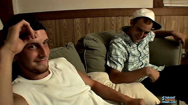 Straight Guys Take Turns Jerking Cock - Ajax and CG