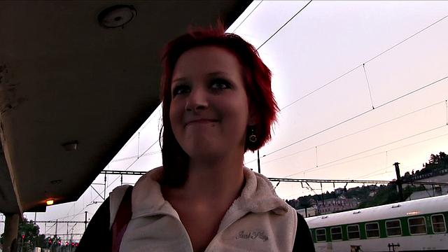 Redhead Gives Sloppy Blowjob And Fucks Someone