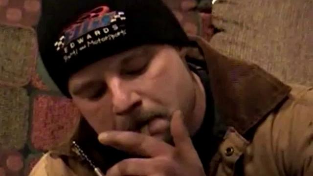 Shane is a big, cigar-smoking, hairy man, with a rough outdoors look. He works as a garbage man and is about to enter the Army. Enjoy as this muscular 28-year-old gets naked and strokes his hard cock.