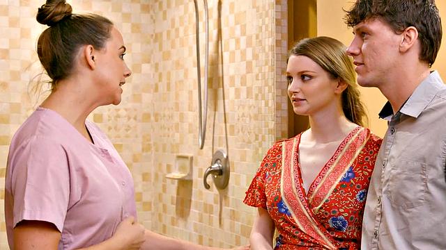 NURU MASSAGE - Naughty Chanel Preston Initiates Threesome With Shy Couple During Double Massage