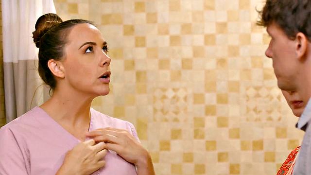 NURU MASSAGE - Naughty Chanel Preston Initiates Threesome With Shy Couple During Double Massage