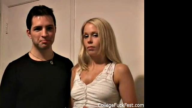 Blonde fucked in College Sex Party