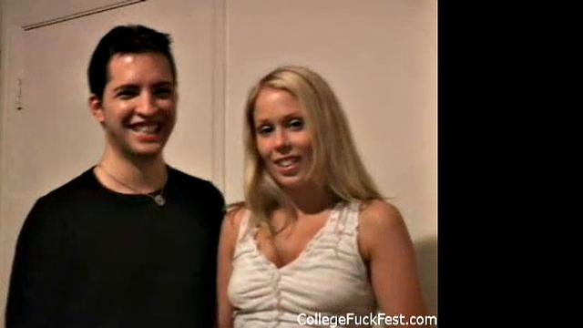 Blonde fucked in College Sex Party