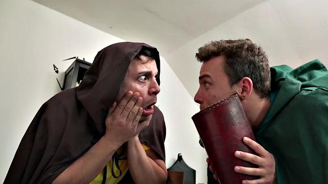 Cosplay FFM threesome for busty facesitting and BJ babes