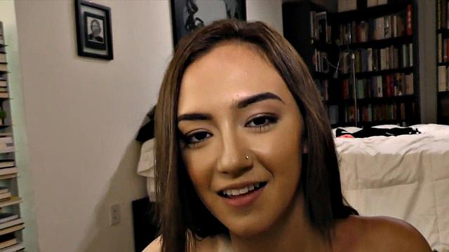 Stroking bae plays with oiled dick in POV