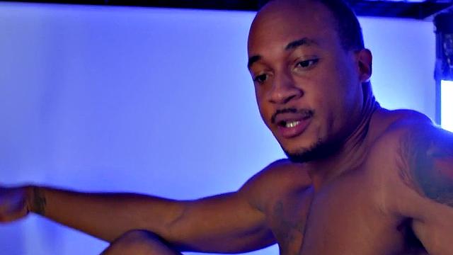 Tattooed guy fucked in missionary in anal hole by nice dick