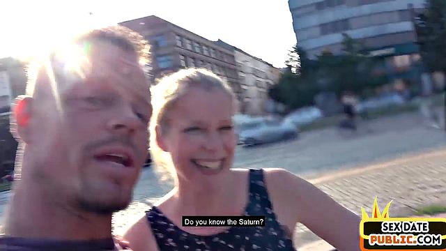 German sex date amateur babe POV fucked outdoors