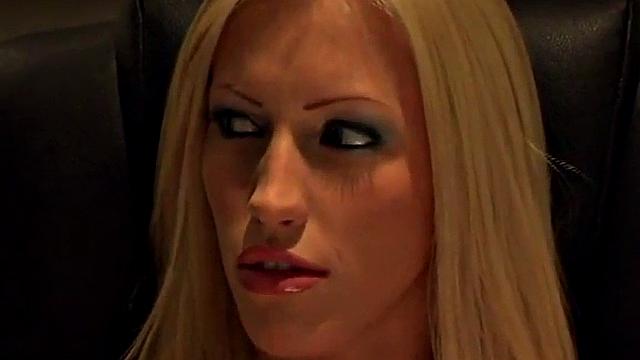 Hot blonde fucked hard in porn filming