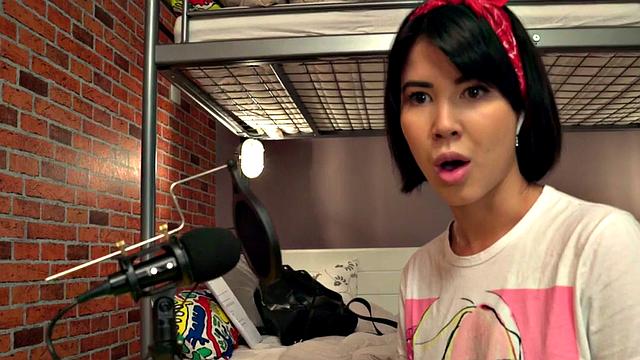 Perkyboobed babe pussydrilled in the hostel room