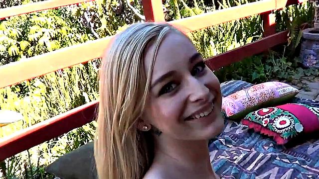 Hot BritneyBlue with sweet blonde masturbate dildo