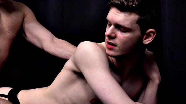 Barebacking stud breeds twink's asshole in jockstrap