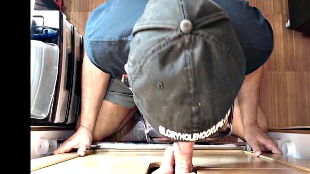 Gloryhole mature daddy sucks dong on 1st gloryhole date