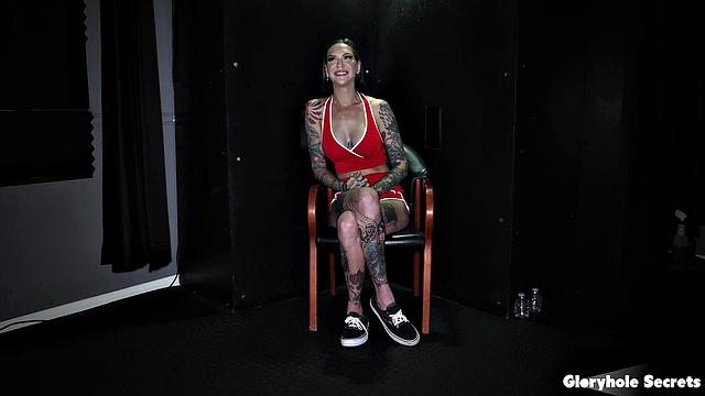 GloryholeSecrets - Brunette Hottie Gets Deepthroated At The Gloryhole