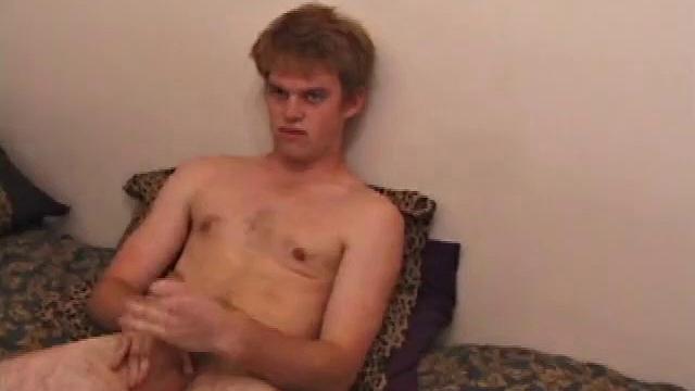 Tre Bone starts by stroking slowly and after lubing up, he really gets into it. He whips out his little red vibrator, shoves it in deep and gets his cock stiff.