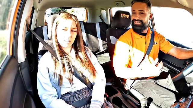 Doggystyled student enjoys driving class