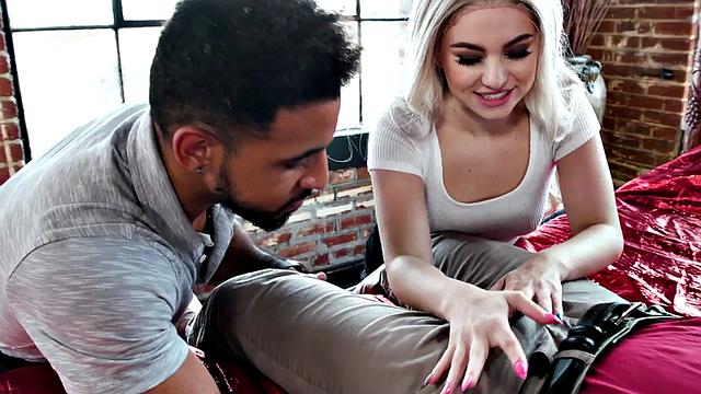 Bisexual medium boobs blowjob babe fucked in 3some