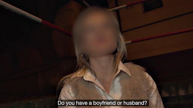 Blindfolded blondie throating priest before riding him