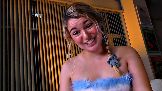 POV nympho fucks in doggystyle by big white dick