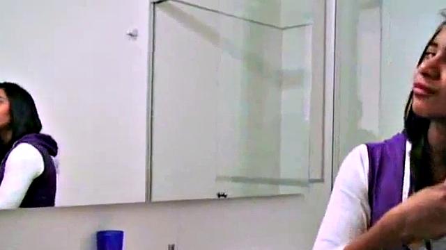 Amateur teen masturbates in a solo scene