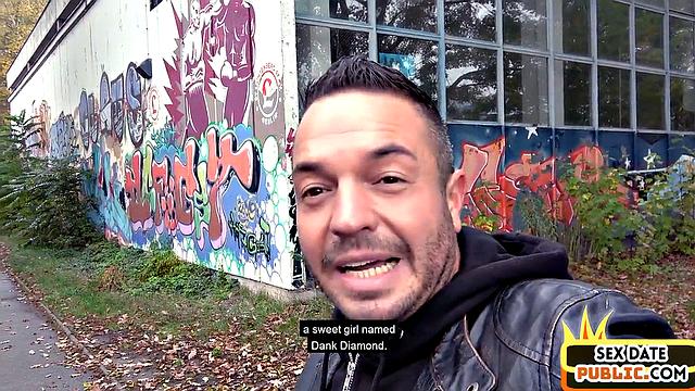 Horny cougar pussysmashed outdoors