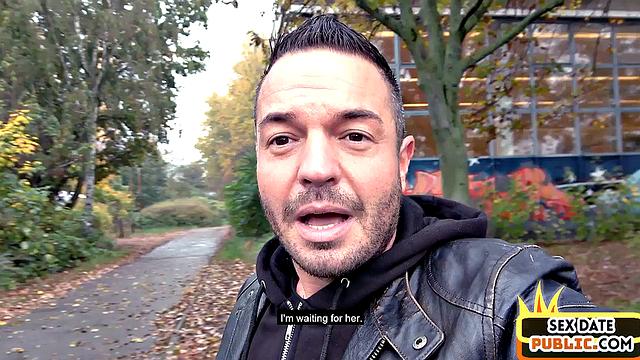 Horny cougar pussysmashed outdoors