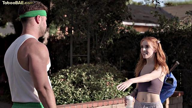 Petite babe bounces on lover's dick