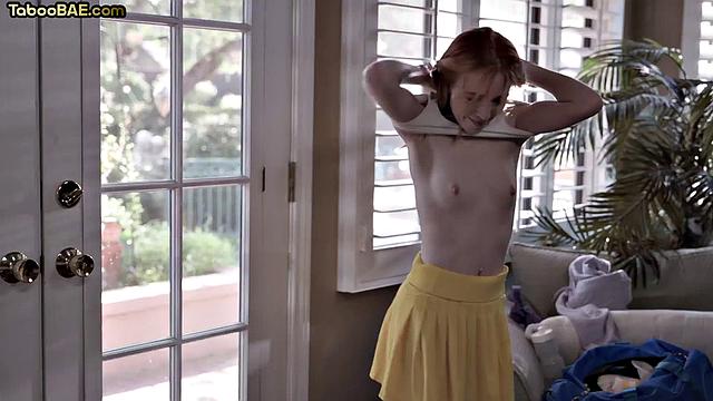 Petite babe bounces on lover's dick