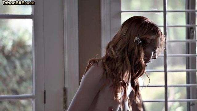 Petite babe bounces on lover's dick