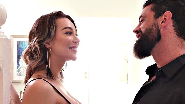 Big booty rancy TS drilled anally by BF in doggy style