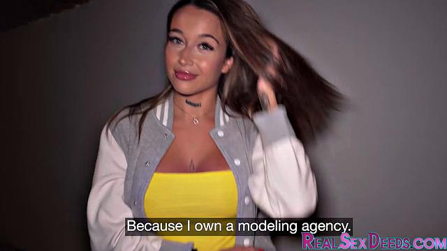 Picked up lingerie cutie got doggystyled