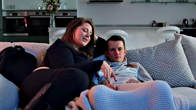 Big-titted mature secretary riding her boss