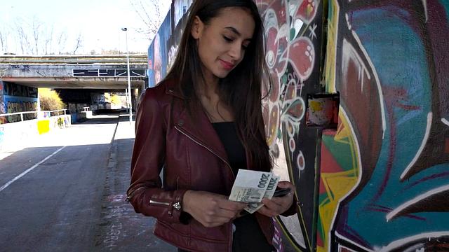 Skinny beautiful babe doggystyled in POV