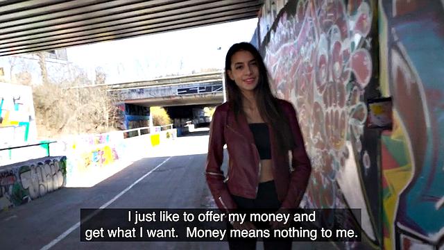 Skinny beautiful babe doggystyled in POV