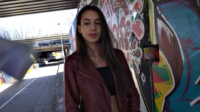 Skinny beautiful babe doggystyled in POV