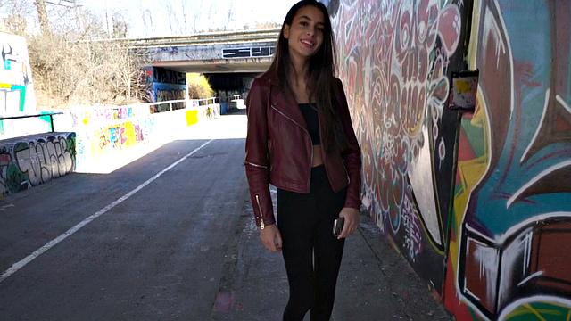 Skinny beautiful babe doggystyled in POV