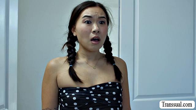 Banging my Horny Stepmom with my Shemale Girlfriend