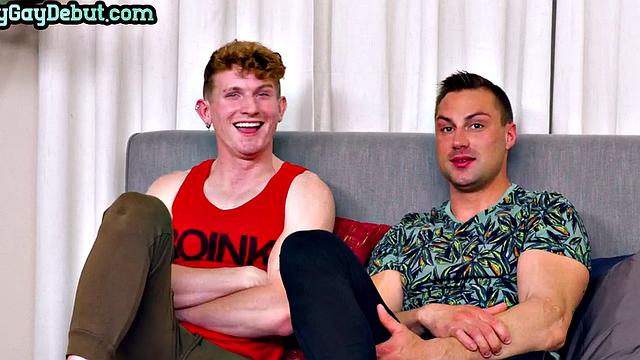 Blond debut stud enjoys 1st anal with athletic jock