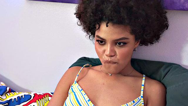 Afro sinner black 21yo gets pussylicked before riding in cowgirl