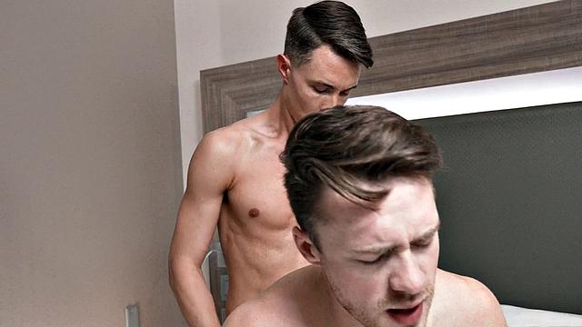 Twink ravaging and jerking naughty DILF