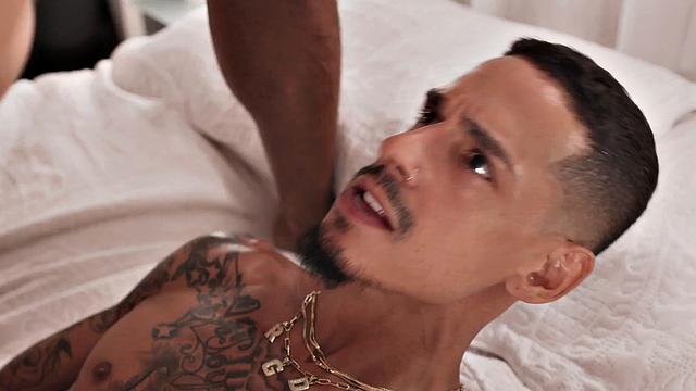 Gangbang IR bottom barebacked by Black jocks