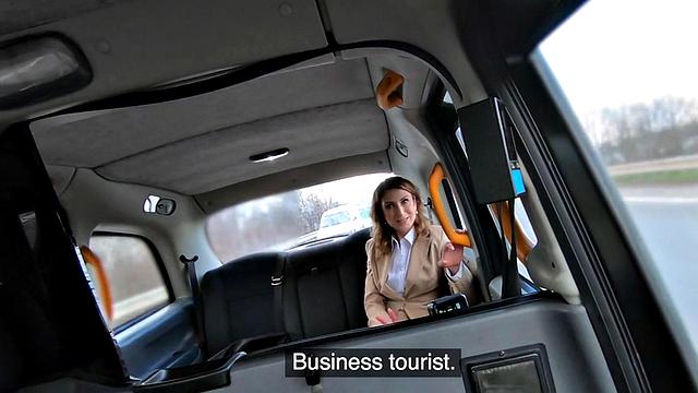 Classy mature lady in stockings fucked by driver